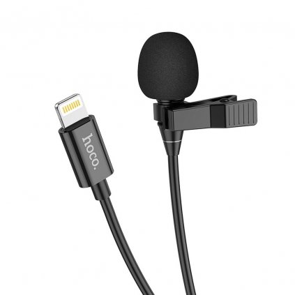 HOCO mikrofón pre mobilný audio konektor pre iPhone Lightning 8-pin L14 čierny