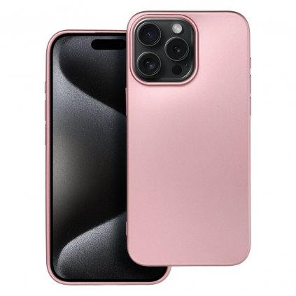 Elegantné puzdro METALLIC Case pre IPHONE 15 PRO MAX ružové