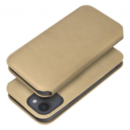 Obal Dual Pocket book pre IPHONE 15 PLUS zlatý