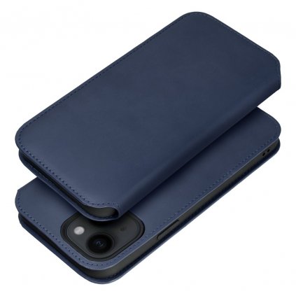 Obal Dual Pocket book pre IPHONE 15 PLUS tmavo modrý