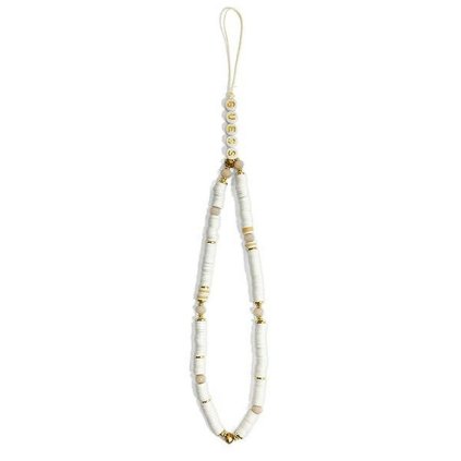 Guess remienok GUSTPEARW biely Heishi Beads