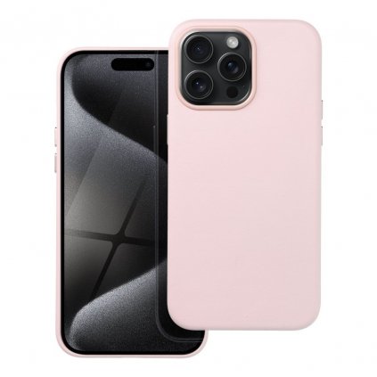 Kožený obal Mag Cover pre IPHONE 15 PRO MAX pieskovo ružový