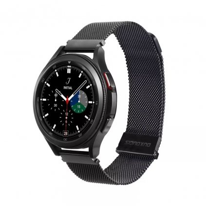 DUX DUCIS Milanese magnetický remienok z nehrdzavejúcej ocele pre Samsung Galaxy Watch / Huawei Watch / Honor Watch (20 mm remienok) čierny