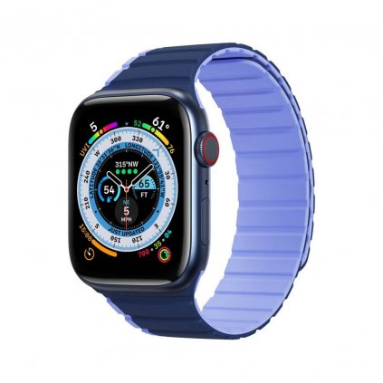 DUX DUCIS LD silikónový remienok pre Apple Watch 42/44/45/49 mm modrý