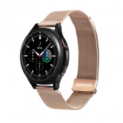 DUX DUCIS Milanese magnetický remienok z nehrdzavejúcej ocele pre Samsung Galaxy Watch / Huawei Watch / Honor Watch / Xiaomi Watch (22 mm) zlatý