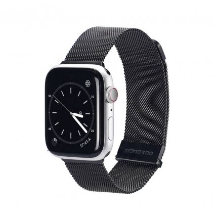DUX DUCIS Milanese magnetický remienok z nehrdzavejúcej ocele pre Apple Watch 38/40/41 mm čierny