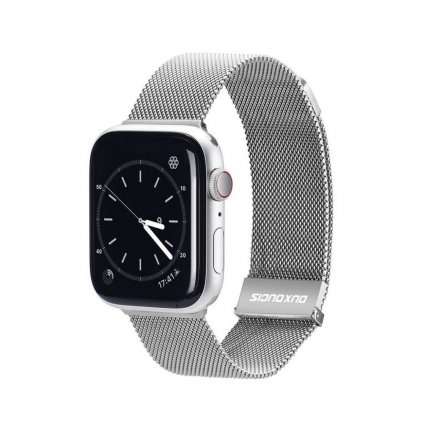 DUX DUCIS Milanese magnetický remienok z nehrdzavejúcej ocele pre Apple Watch 38/40/41 mm strieborný