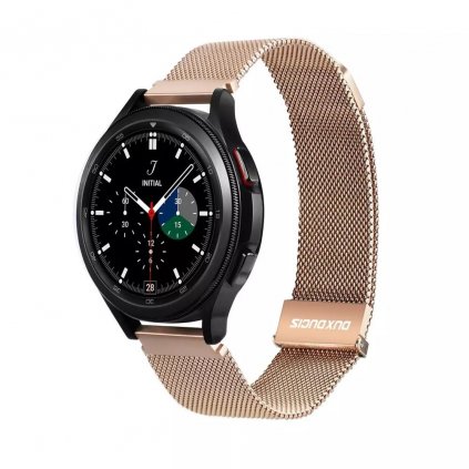 DUX DUCIS Milanese magnetický remienok z nehrdzavejúcej ocele pre Samsung Galaxy Watch / Huawei Watch / Honor Watch (20 mm) zlatý
