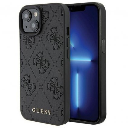 Originálne puzdro GUESS GUHCP15SP4EPMK pre iPhone 15 (Quilted 4G Classic / čierne)