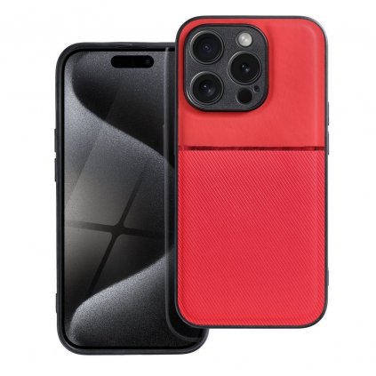 Štýlový kryt Forcell Noble pre IPHONE 15 Pro červený