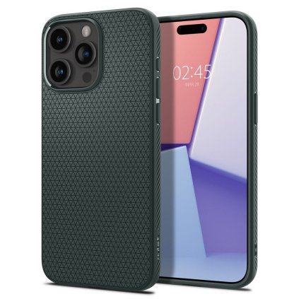 Elegantný obal SPIGEN  LIQUID AIR pre IPHONE 15 Pro Max zelený