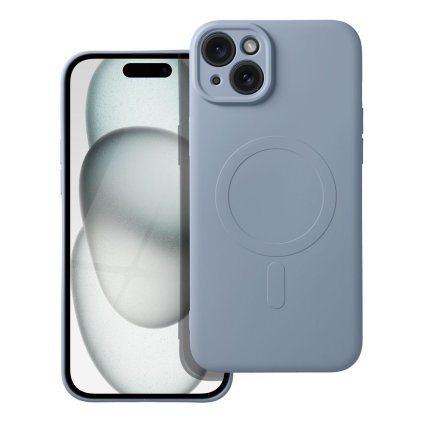 Obal SILICONE MagSafe pre IPHONE 15 Plus modrý