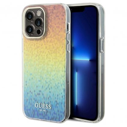 Originálne puzdro GUESS GUHCP13XHDECMI pre iPhone 13 Pro Max (IML Faceted Mirror / disco iridescent)