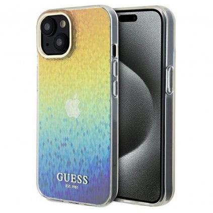 Originálne puzdro GUESS GUHCP14SHDECMI pre iPhone 14 (IML Faceted Mirror / disco iridescent)