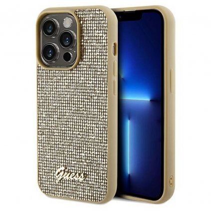 Originálne puzdro GUESS GUHCP14XPMSDGSD pre iPhone 14 Pro Max (Disco Script Metal / zlaté)