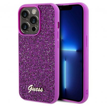 Originálne puzdro GUESS GUHCP14XPMSDGSF pre iPhone 14 Pro Max (Disco Script Metal / fuschia)