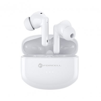 FORCELL F-AUDIO bezdrôtové slúchadlá do uší TWS Clear Sound biele