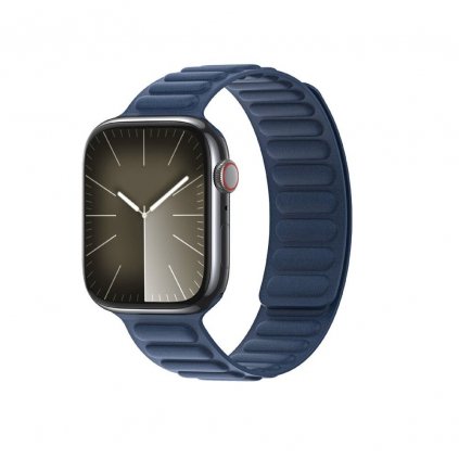 DUX DUCIS BL - jemný tkaný magnetický remienok pre Apple Watch 42/44/45 mm modrý