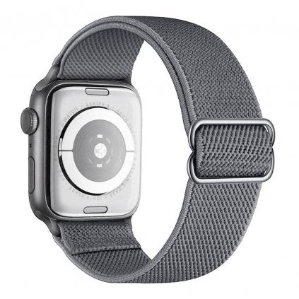DUX DUCIS Mixture Pro - pružný opletený remienok pre Apple Watch 38/40/41 mm šedý midnight