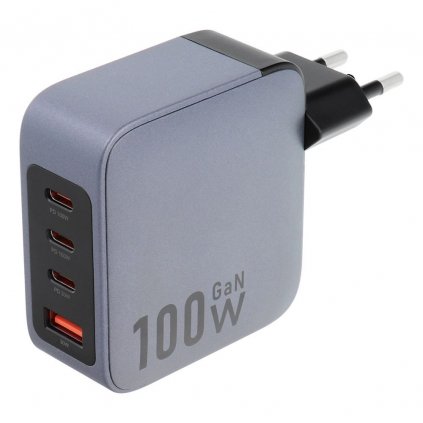 Cestovná nabíjačka Forcell F-Energy s 3x USB-C a USB-A 100W s funkciou PD a Quick Charge 4.0