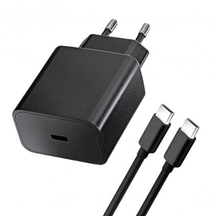 Cestovná nabíjačka Blue Star so zásuvkou USB-C s káblom typu C - 3A 20W s funkciou PD a QC 4.0