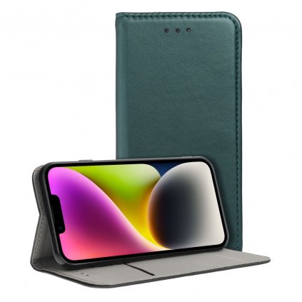 Obal Smart Magneto book pre XIAOMI REDMI NOTE 11 PRO / NOTE 11 PRO 5G tmavo zelený