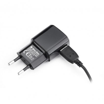 Cestovná nabíjačka Micro USB univerzálna 1A + kábel Blue Star