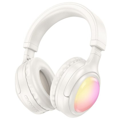 Bezdrôtové slúchadlá HOCO bluetooth W48 mliečne biele