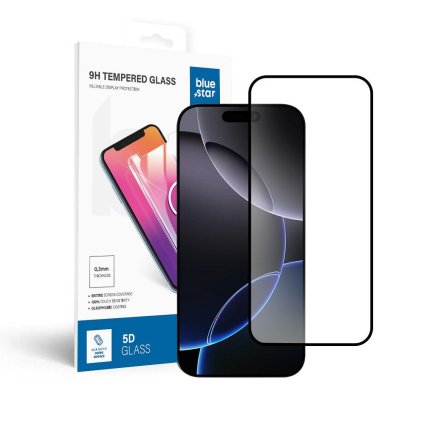 Tvrdené sklo 5D Blue Star - APP IPHONE 16 Pro Max  - okraj čierny