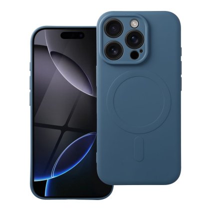 Obal SILICONE MagSafe pre IPHONE 16 Pro modrý