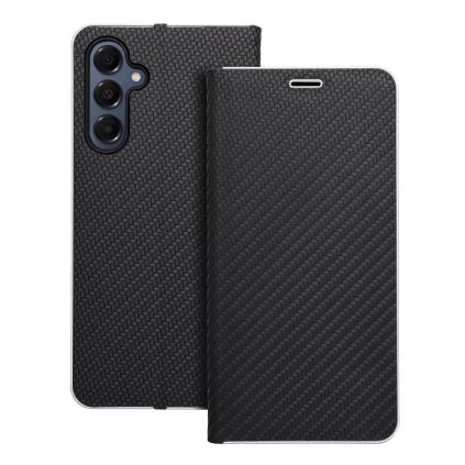 Puzdro LUNA Book Carbon pre SAMSUNG A16 5G čierne