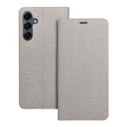 Puzdro LUNA Book pre SAMSUNG A16 5G strieborné