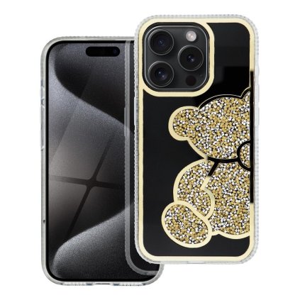 Štýlový kryt TEDDY BEAR pre IPHONE 12 MINI zlatý