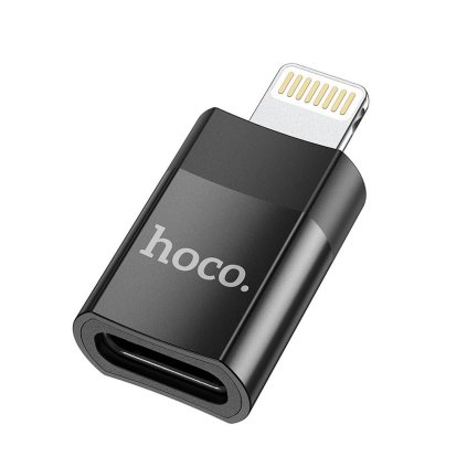 Adaptér HOCO z USB-C na Lightning 8-pin, čierny (UA17)