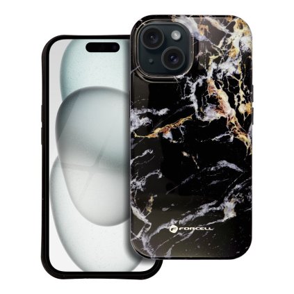 Kryt F-PROTECT Mirage, Military Drop-Tested s MagSafe pre IPHONE 15 PRO čierny mramor