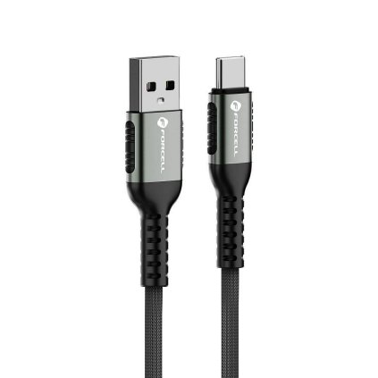 FORCELL F-ENERGY C256 kábel, USB-A na USB-C (QC4.0 3A 66W), 0,5 m, čierny
