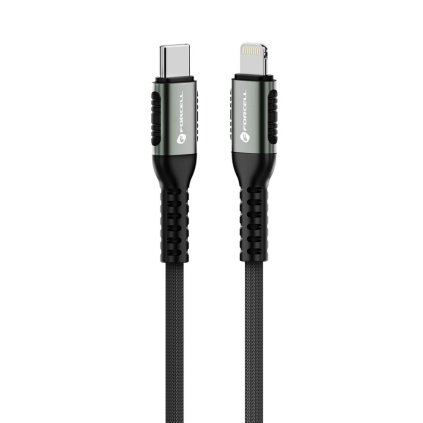 Kábel FORCELL F-ENERGY C259 USB-C na Lightning PD 3A 27W Cafule 0,5 m čierny