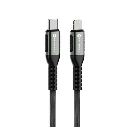Kábel FORCELL F-ENERGY C259 USB-C na Lightning PD 3A 27W Cafule 0,25 m čierny