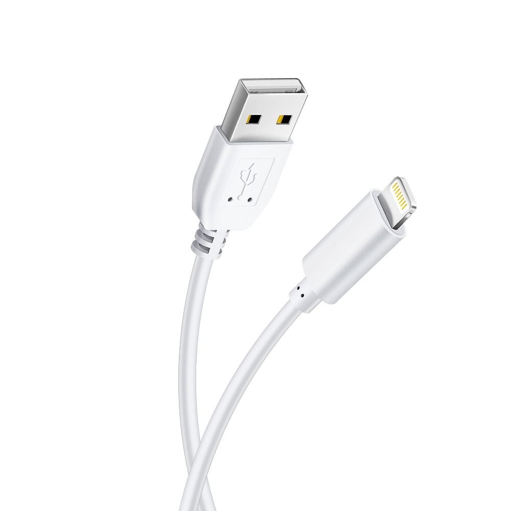 Kábel USB Blue Star Lite pre iPhone, 1,2 m, biely