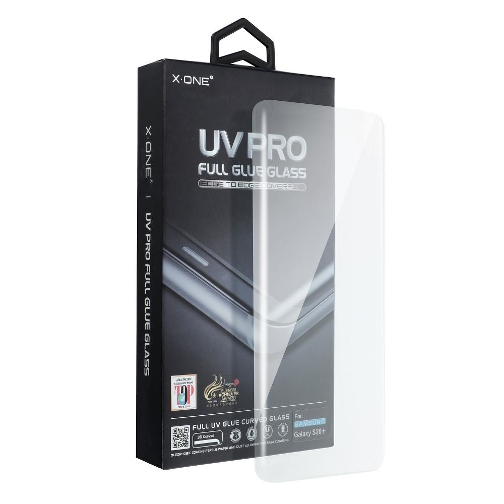 Ochranné tvrdené sklo X-ONE UV - Samsung Galaxy S9 Plus (case friendly) čierne