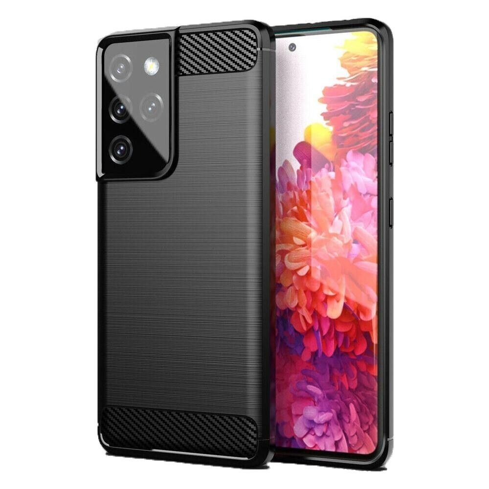 Puzdro CARBON pre SAMSUNG S21 Ultra čierne