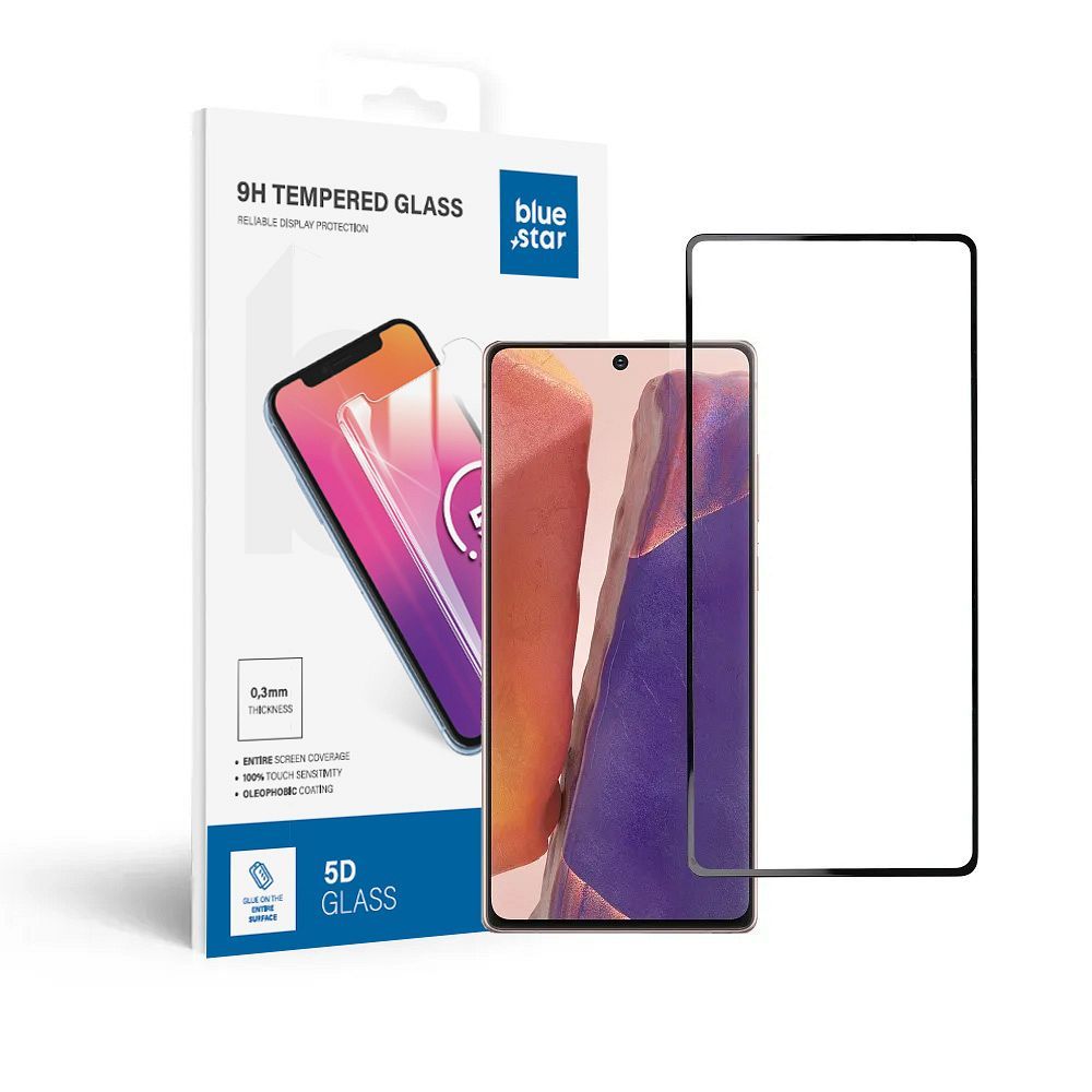 Tvrdené sklo 5D Blue Star - SAMSUNG Galaxy Note 20   - okraj čierny