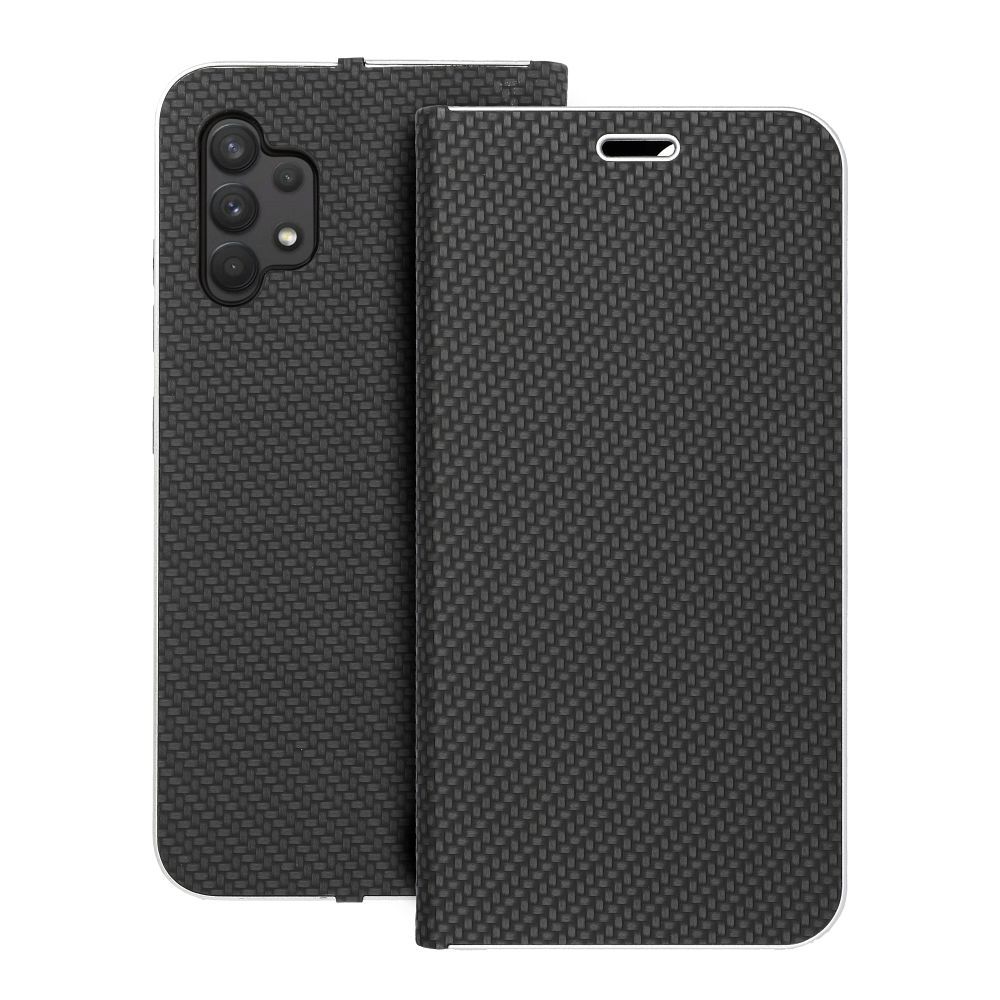 Puzdro LUNA Book Carbon pre SAMSUNG A32 LTE ( 4G ) čierne