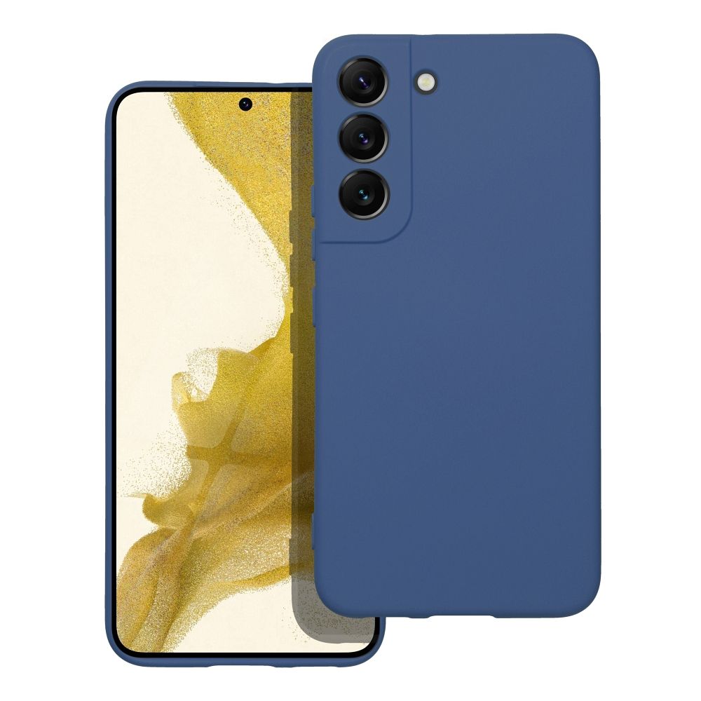 Moderný kryt SILICONE pre SAMSUNG S22 modrý