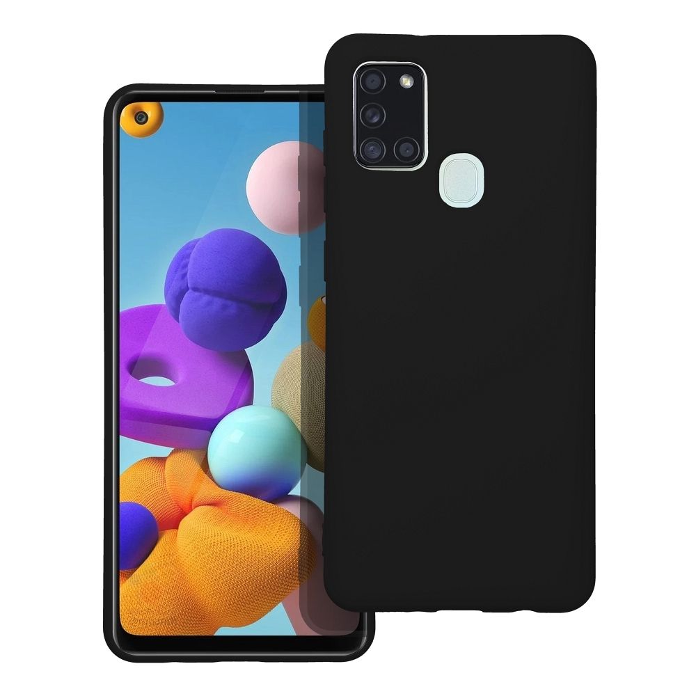 Moderný kryt SILICONE pre SAMSUNG A21S čierny
