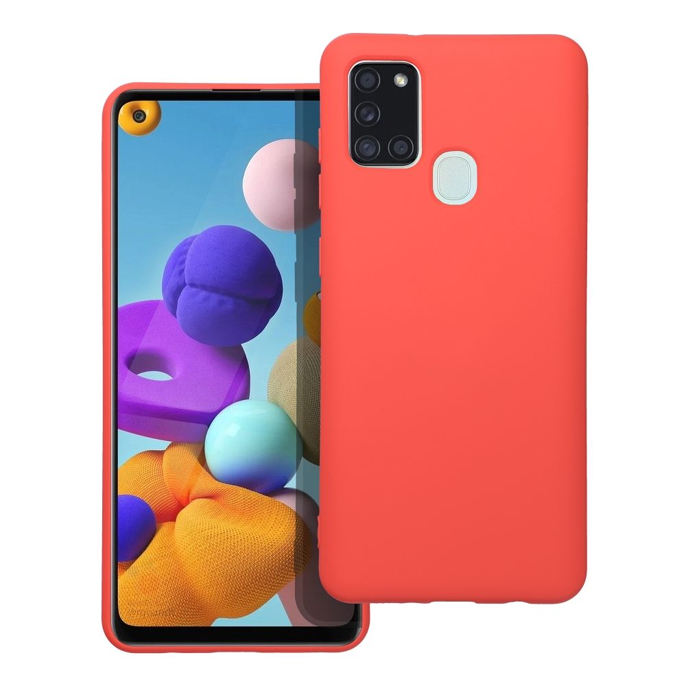 Moderný kryt SILICONE pre SAMSUNG A21S broskyňový