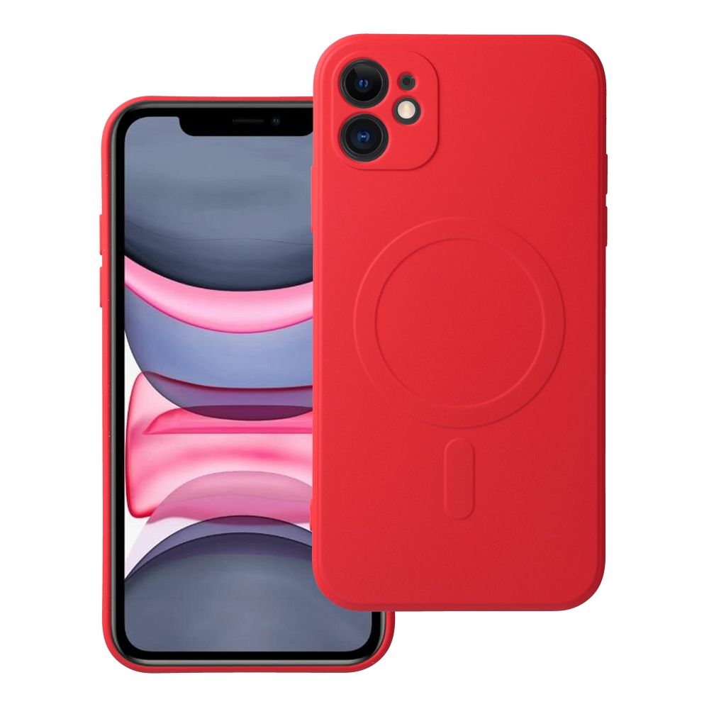 Obal SILICONE MagSafe pre IPHONE 11 červený