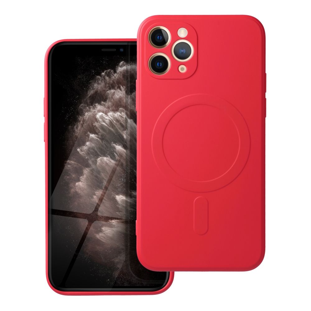 Obal SILICONE MagSafe pre IPHONE 11 Pro červený