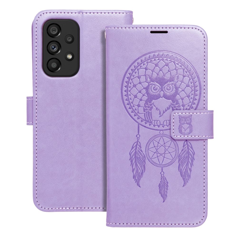 Puzdro MEZZO Book pre SAMSUNG A52 5G / A52 LTE ( 4G ) / A52s 5G lapač snov - fialové