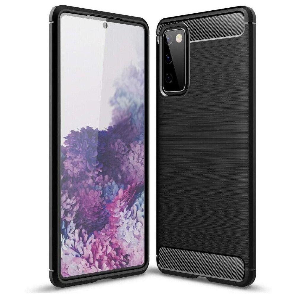 Puzdro CARBON pre SAMSUNG S20 FE / S20 FE 5G čierne